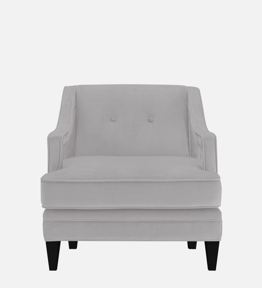 Daffy Velvet 1 Seater Sofa In Concrete Grey Colour - Febonic Living