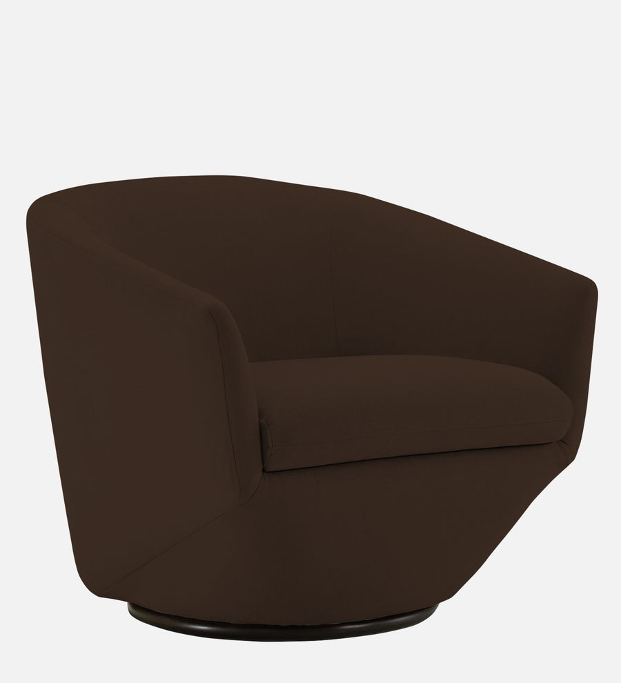 Haddie Velvet Swivel Chair In Cholocate Brown Colour - Febonic Living