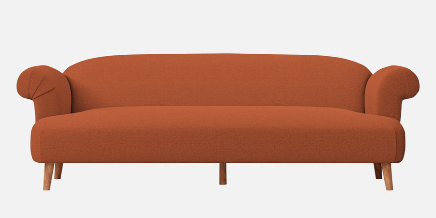 Barber Fabric 3 Seater Sofa In Royal Orange Colour - Febonic Living