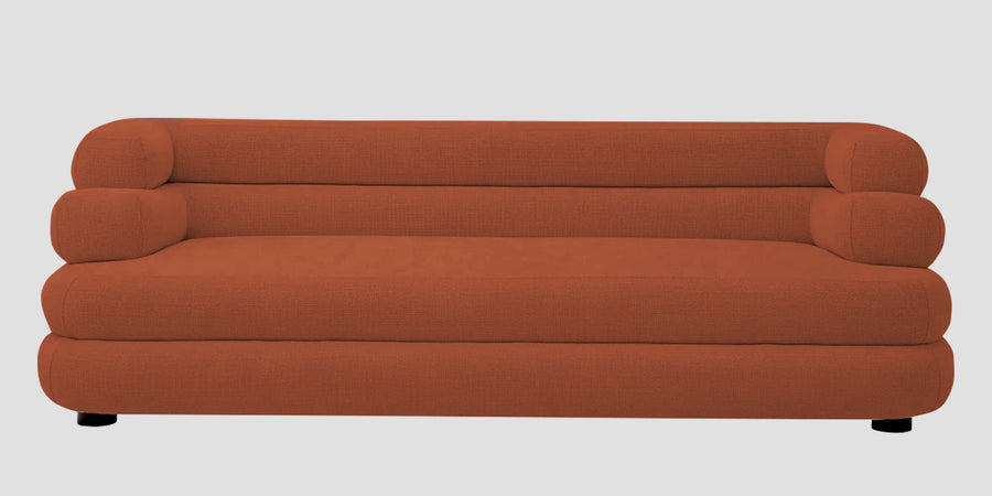 Wener Fabric 3 Seater Sofa In Royal Orange Colour - Febonic Living