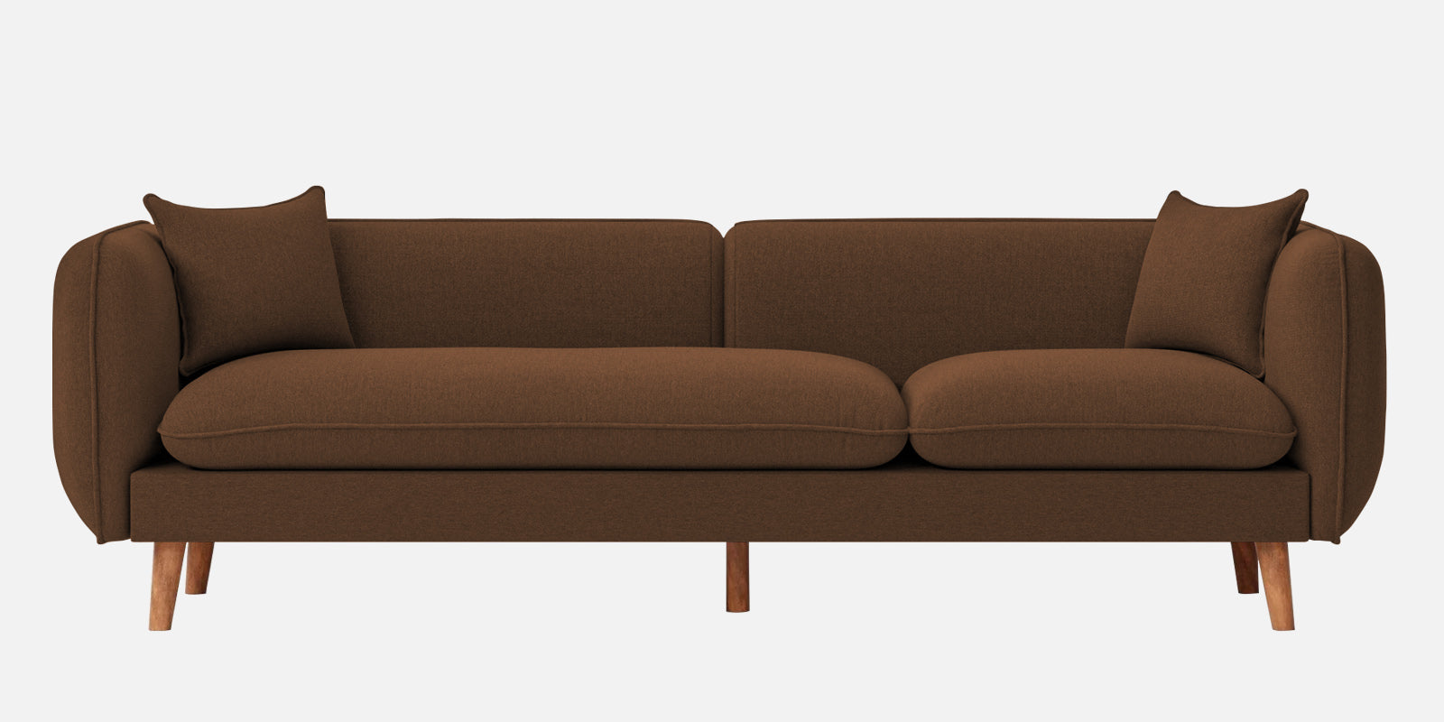 Reva Fabric 3 Seater Sofa In Chestnut Brown Colour