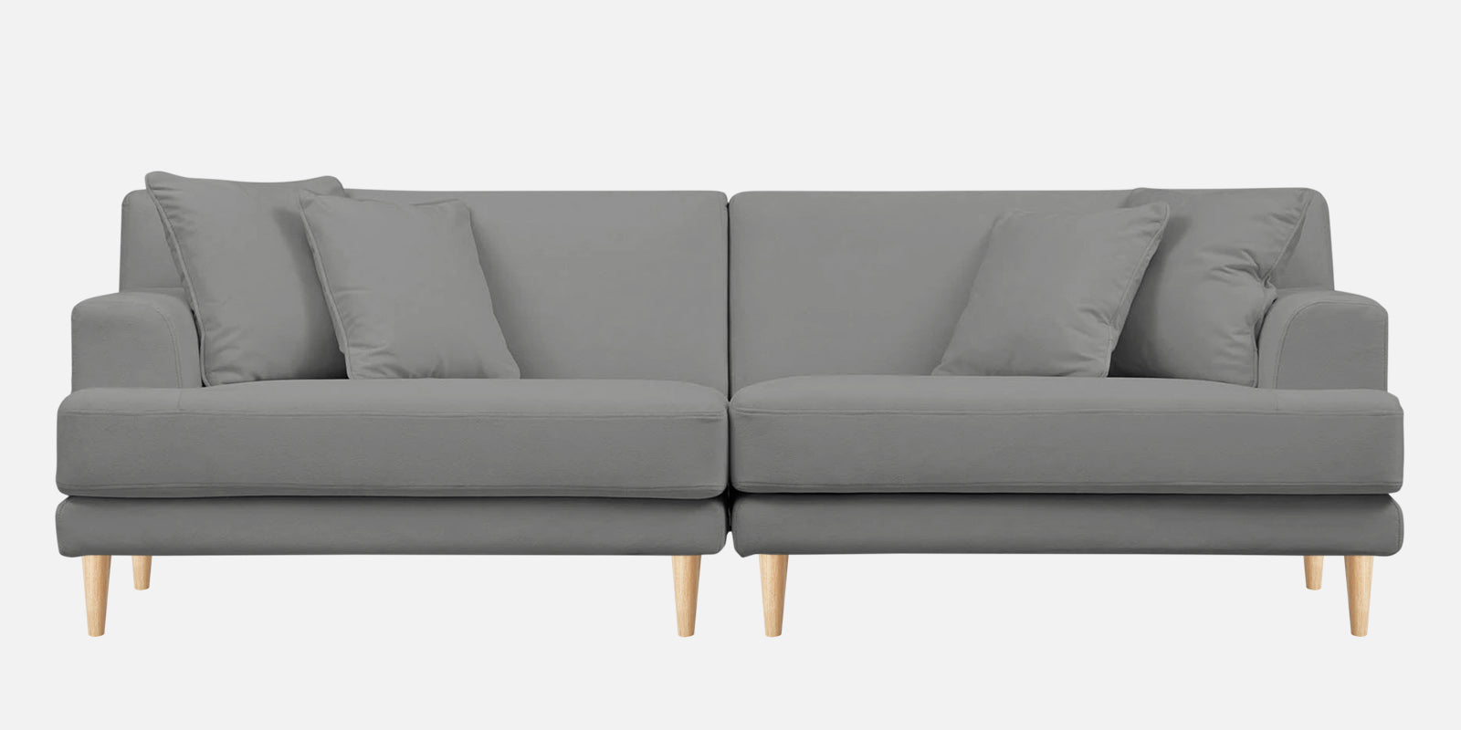 Woody Fabric 4 Seater Sofa in Concrete Grey Colour