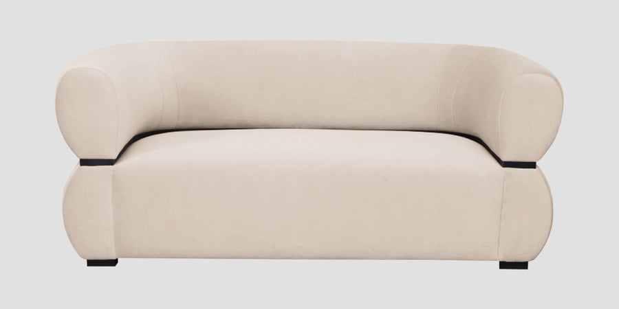 Kula Velvet 2 Seater Sofa In Camel Beige Colour - Febonic Living