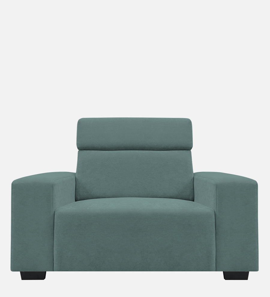 Hiro Fabric 1 Seater Sofa In Pista Green Colour - Febonic Living