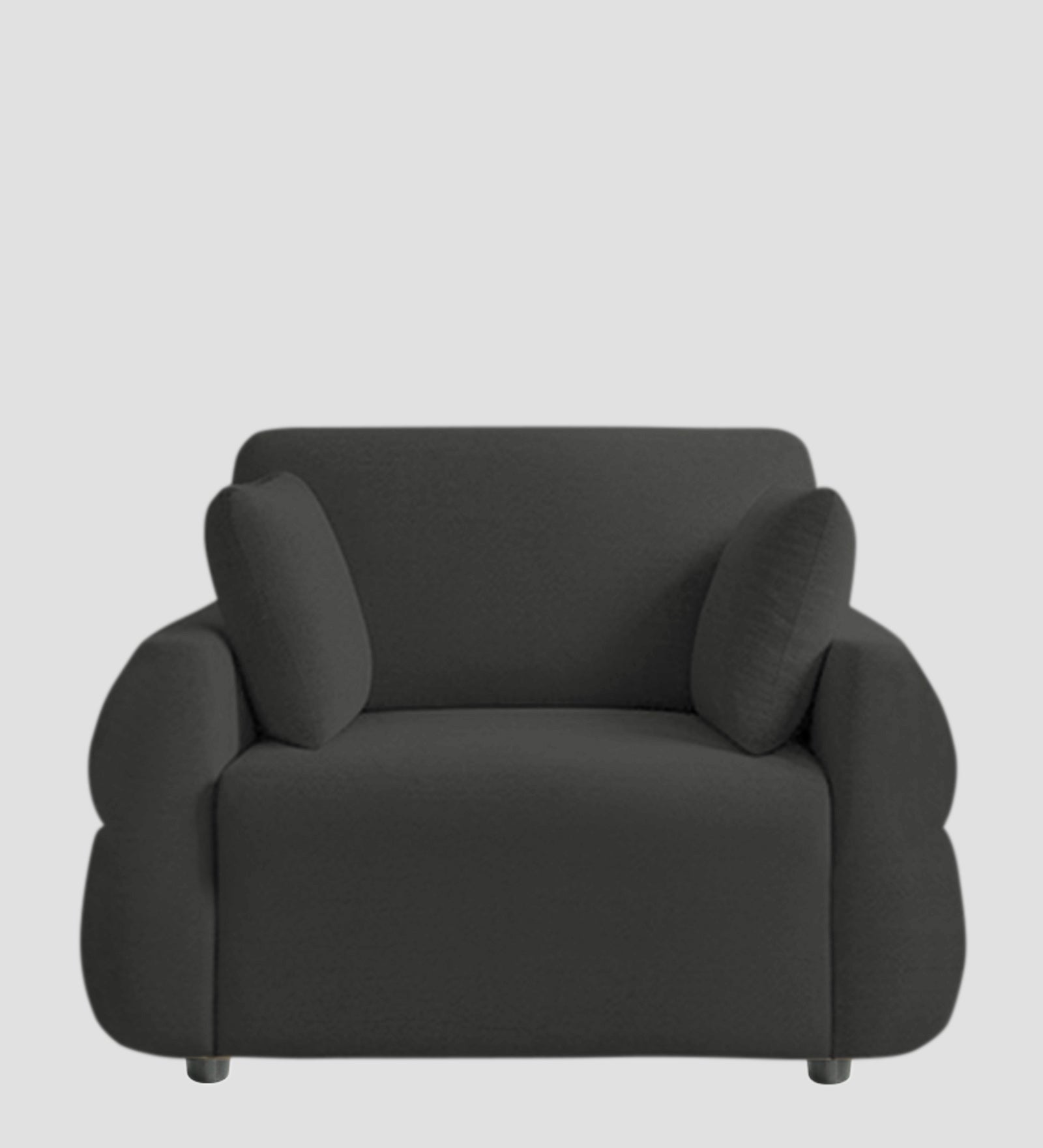 Jack Fabric 1 Seater Sofa In  Charcoal Grey Colour - Febonic Living