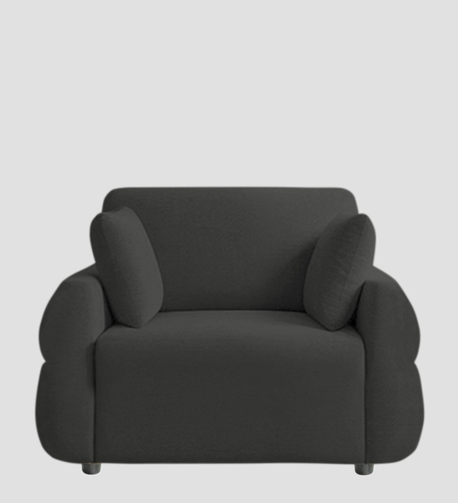 Jack Fabric 1 Seater Sofa In Charcoal Grey Colour - Febonic Living