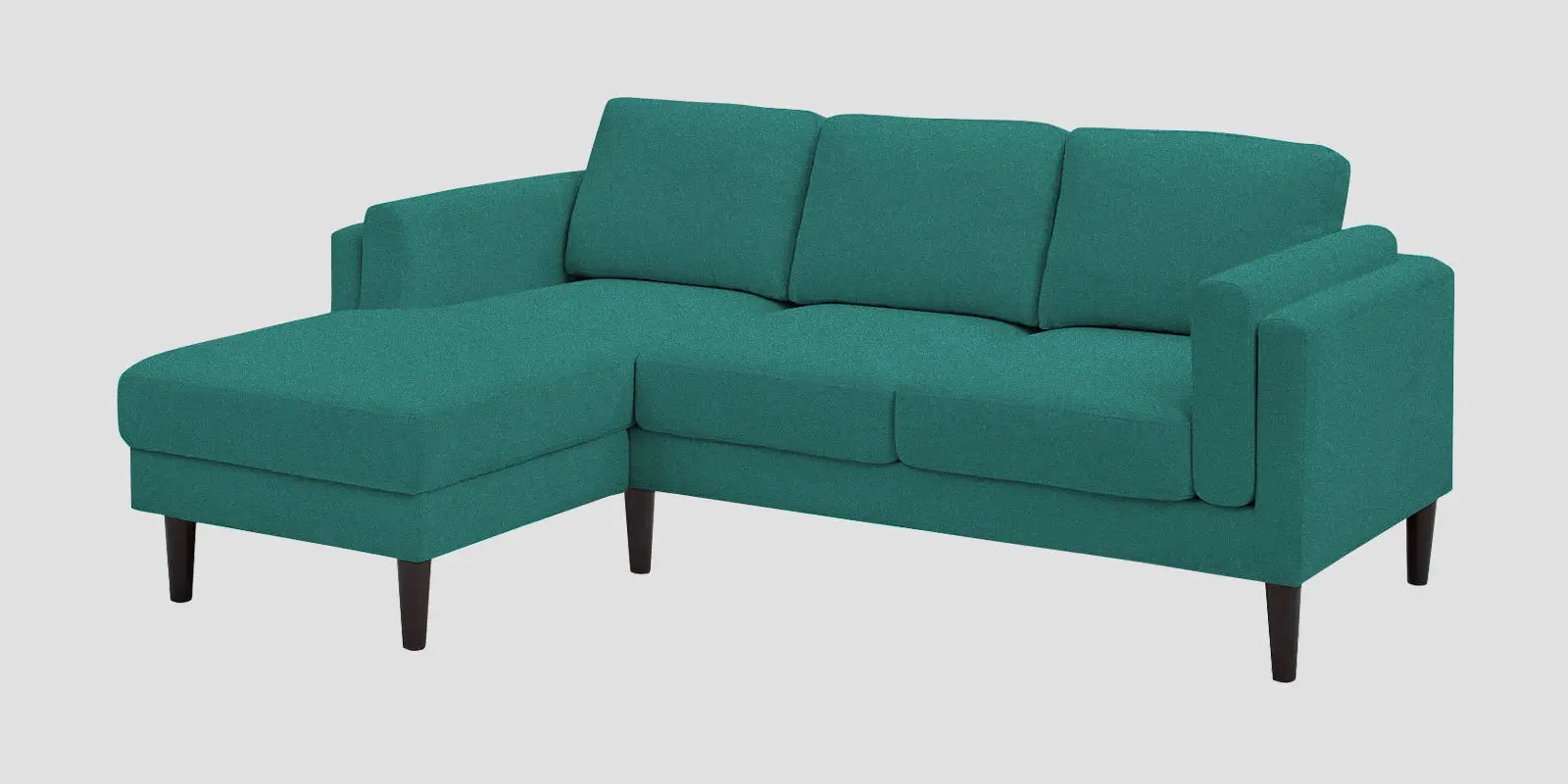 Creata Fabric RHS Sectional Sofa (2+Lounger) In Sea Green Colour Febonic Living
