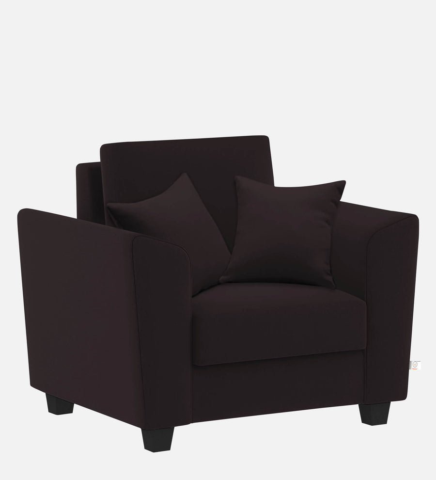 Daku Fabric 1 Seater Sofa In Cara Brown Colour - Febonic Living