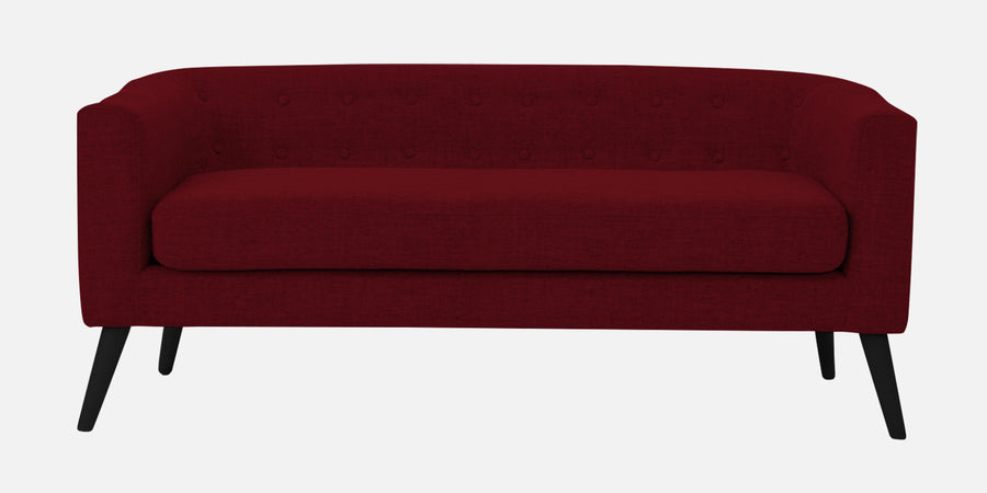 Casper Fabric 3 Seater Sofa In Ruby Red Colour - Febonic Living