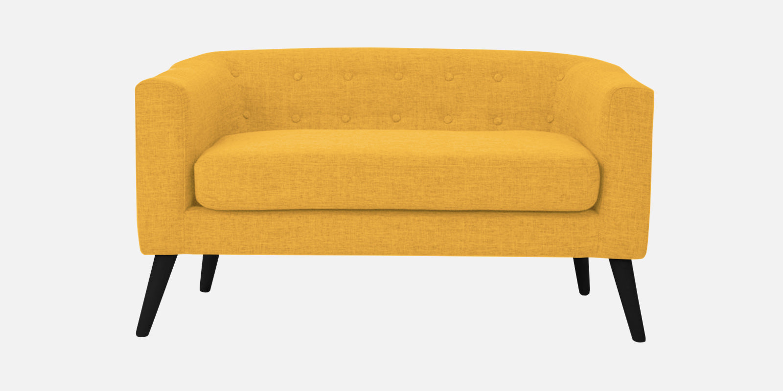 Casper Fabric 2 Seater Sofa in Bold Yellow Colour