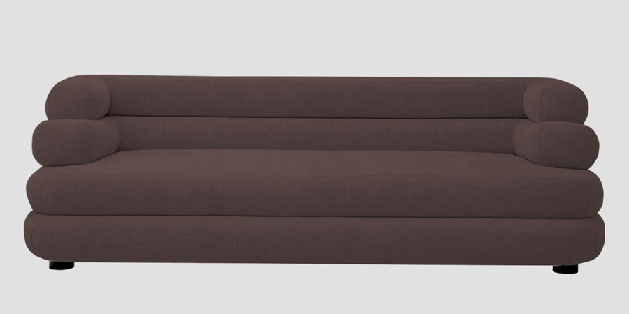 Wener Fabric 3 Seater Sofa In Night Brown Colour - Febonic Living
