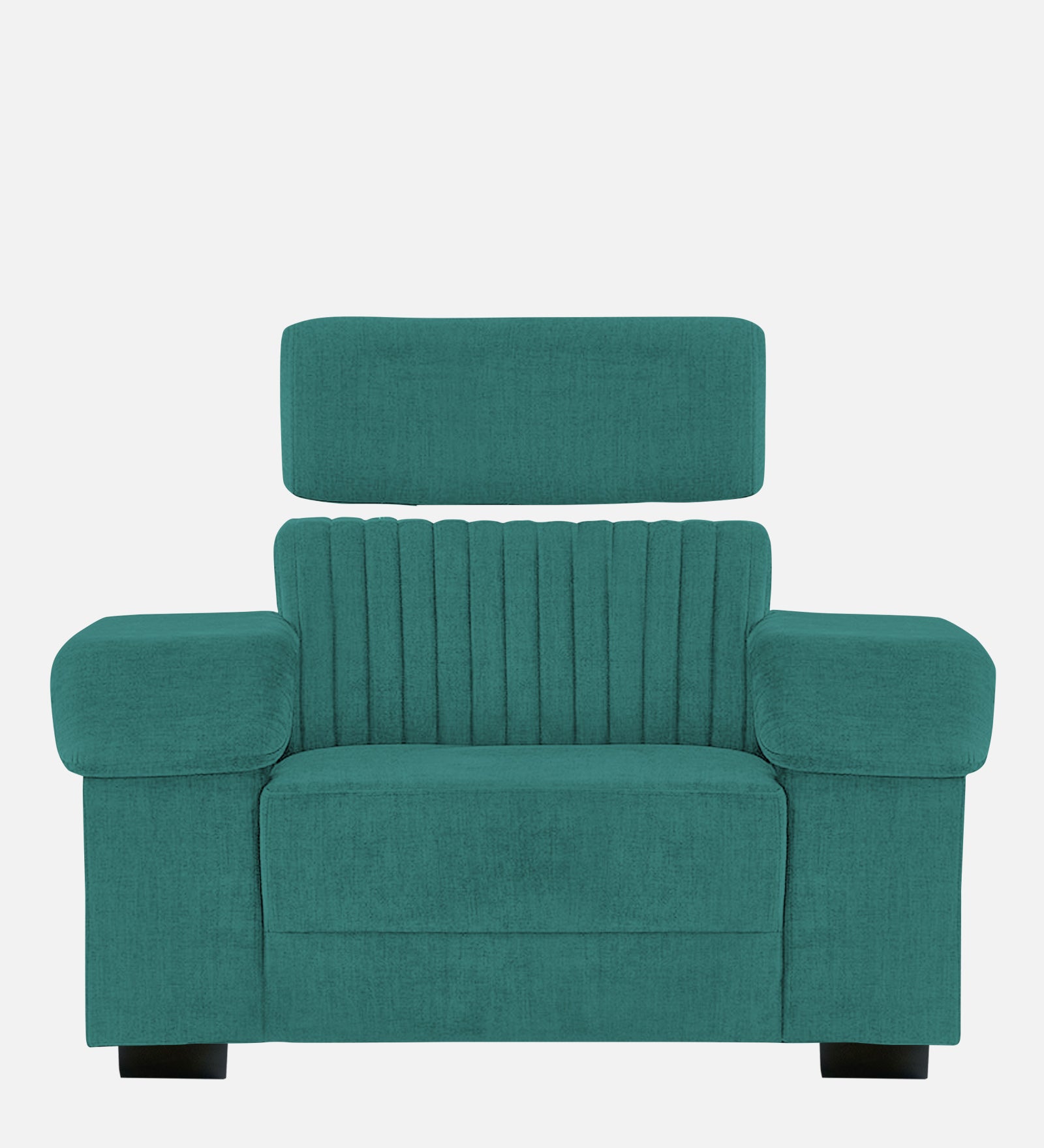 Draco Fabric 1 Seater Sofa In  Sea Green Colour - Febonic Living