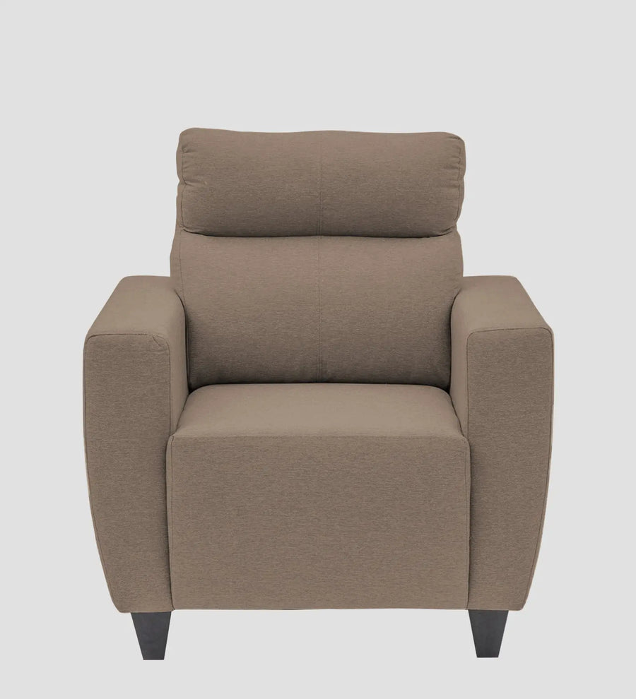 Burban Fabric 1 Seater Sofa In Nut Beige Colour - Febonic Living