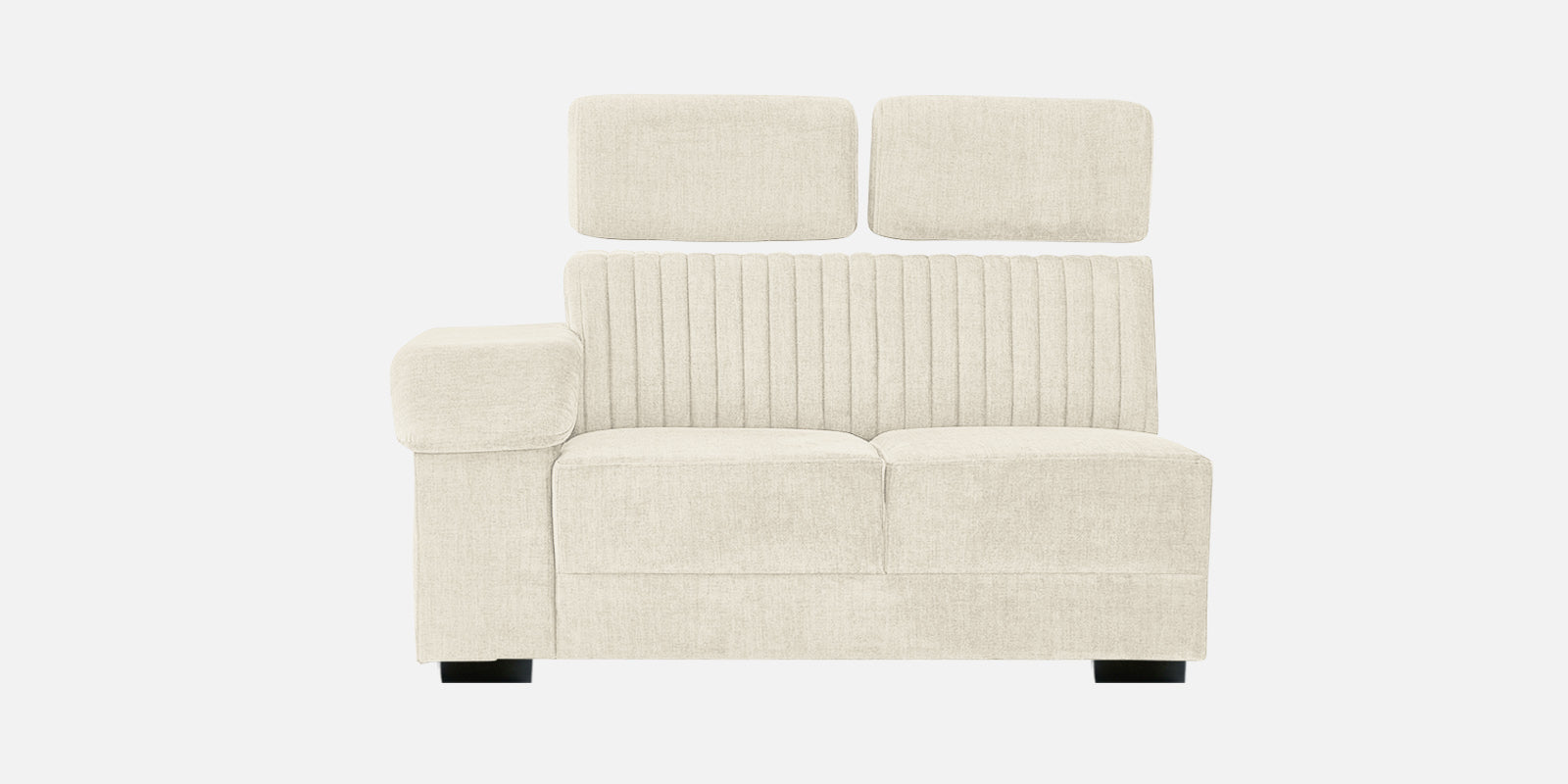 Draco Fabric 6 Seater Corner Sofa In Ivory Cream Colour - Febonic Living