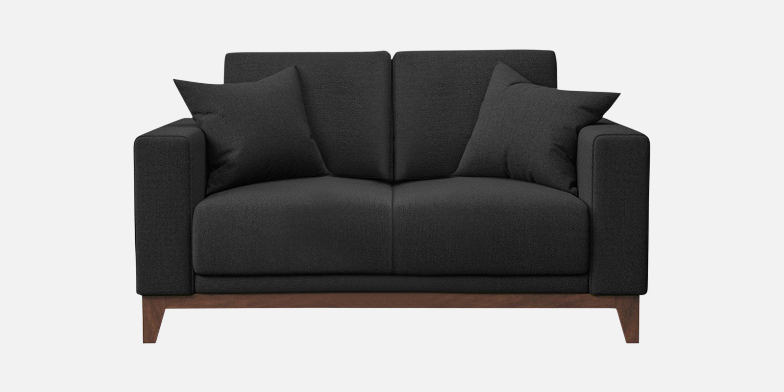 Luca Fabric 2 Seater Sofa in Bitter Black Colour