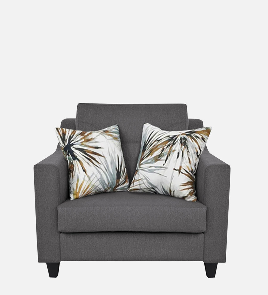 Welly Fabric 1 Seater Sofa In Sudo Grey Colour - Febonic Living