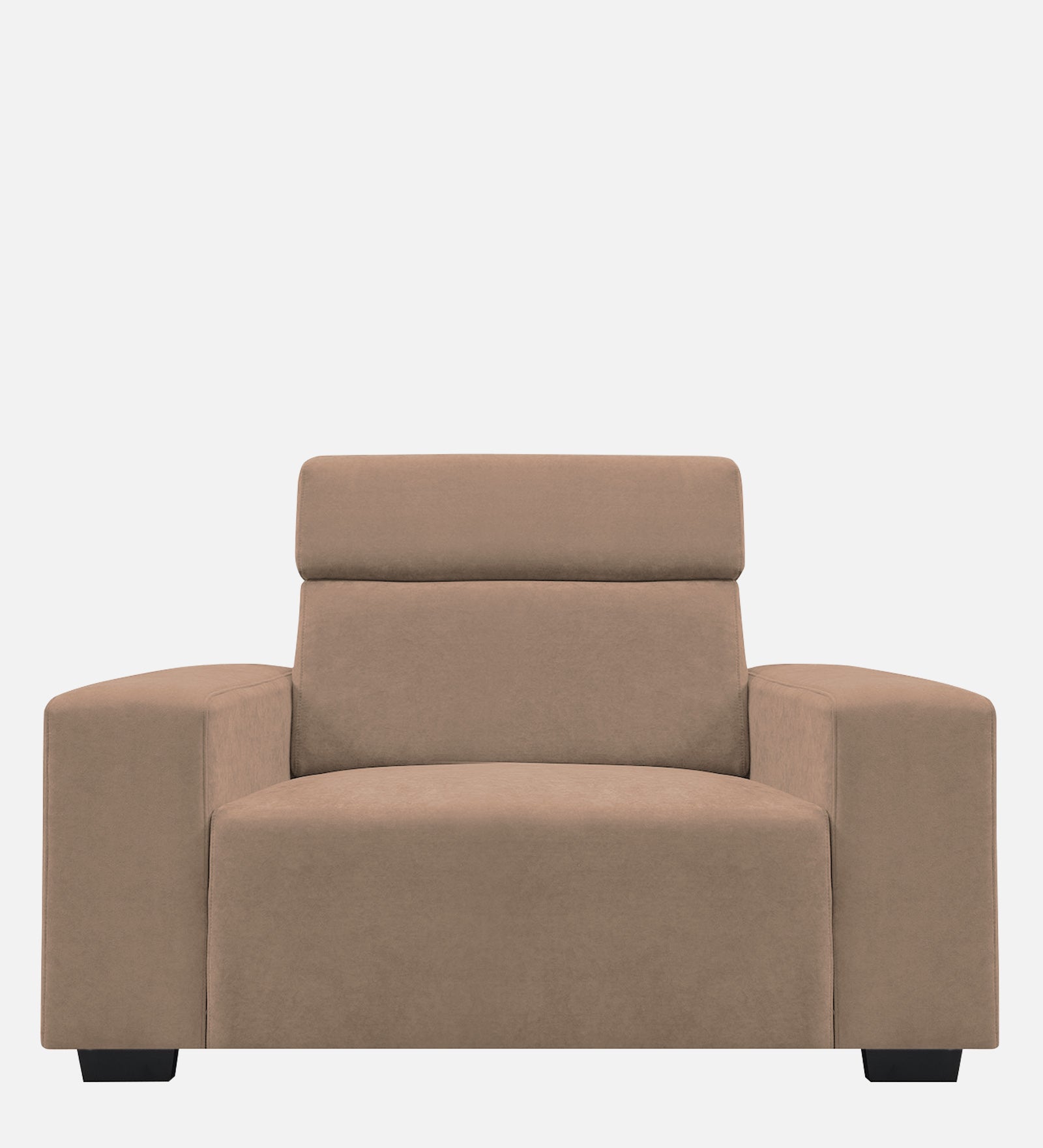 Hiro Fabric 1 Seater Sofa In  Wheat Beige Colour - Febonic Living