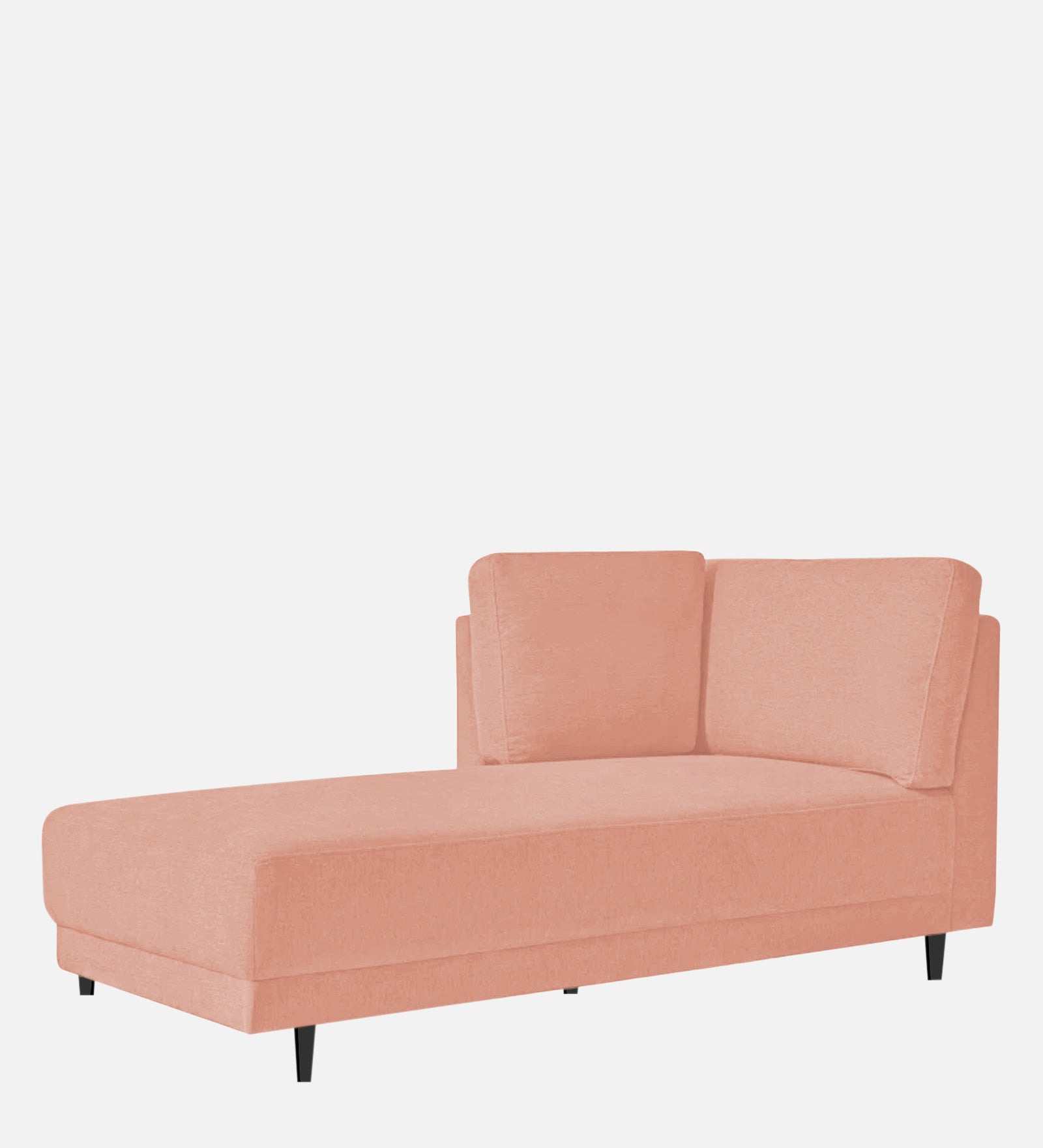 Jonze Velvet LHS Chaise Lounger in Blush Pink Colour