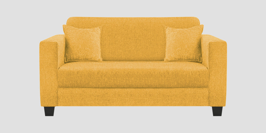 Nebula Fabric 2 Seater Sofa In Bold Yellow Colour - Febonic Living