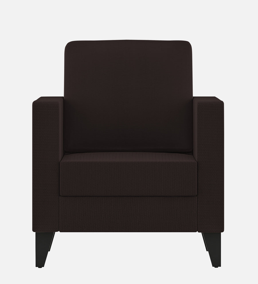 Nori Fabric 1 Seater Sofa In Dark Brown Colour - Febonic Living