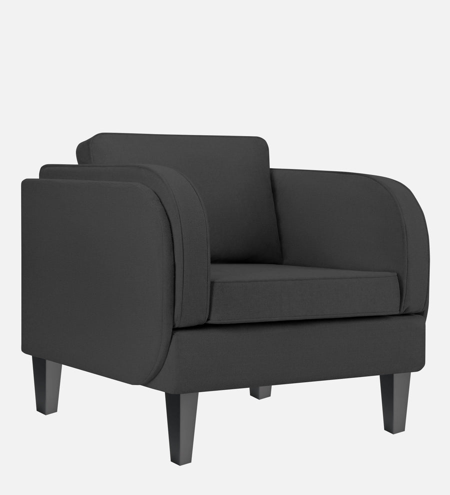 Siddy Fabric 1 Seater Sofa In Charcoal Grey Colour - Febonic Living