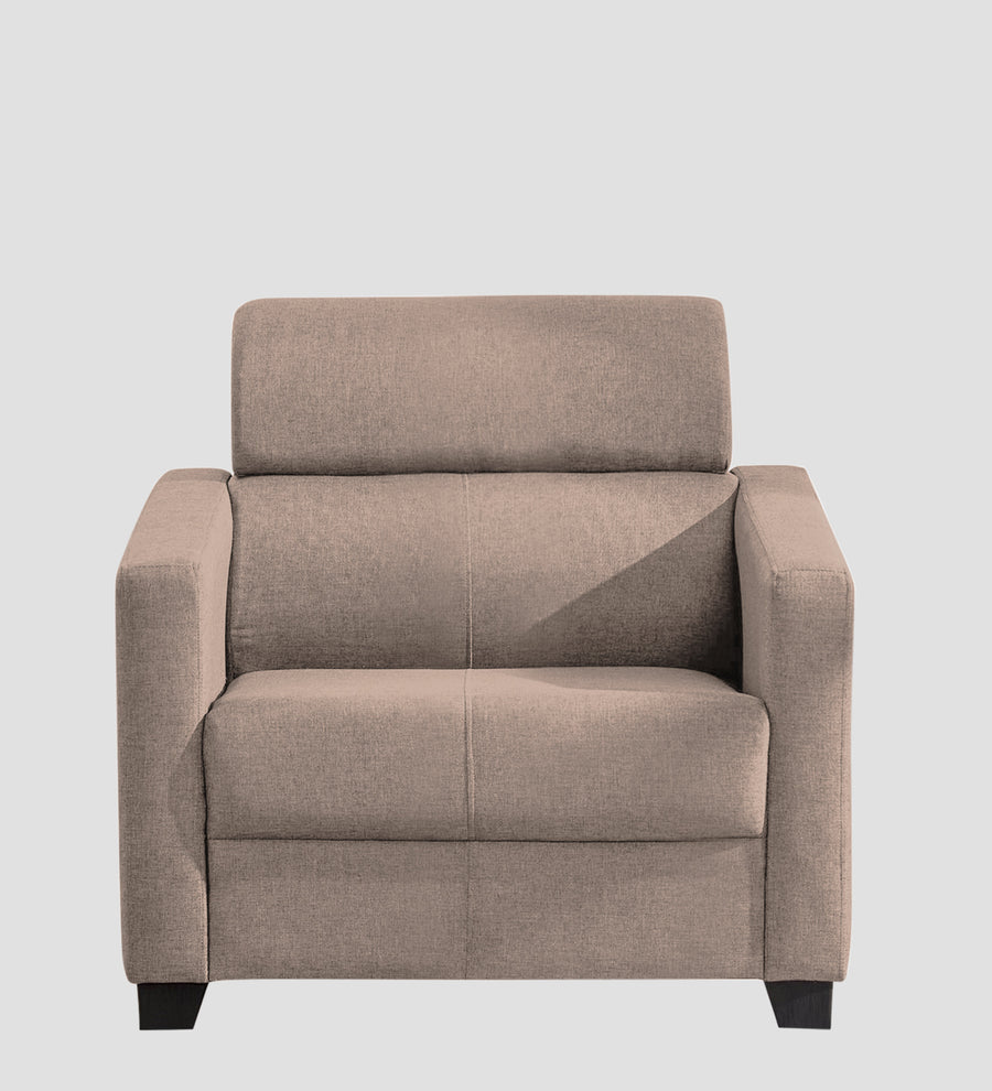 Devo Fabric 1 Seater Sofa In Kadhi Beige Colour - Febonic Living
