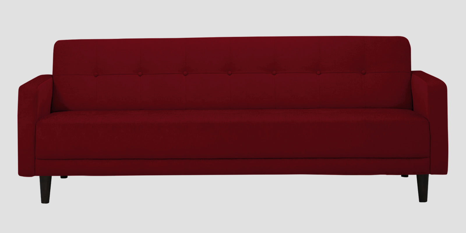 Noha Fabric 3 Seater Sofa In Ruby Red Colour
