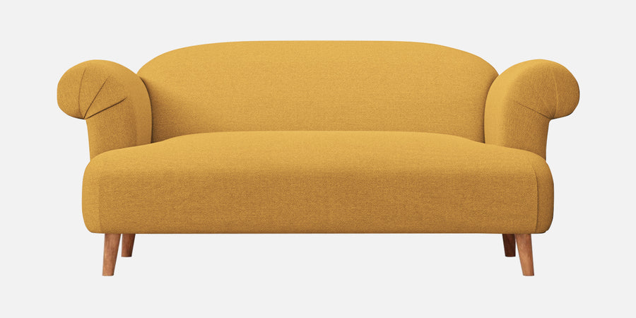Barber Fabric 2 Seater Sofa In Corn Yellow Colour - Febonic Living