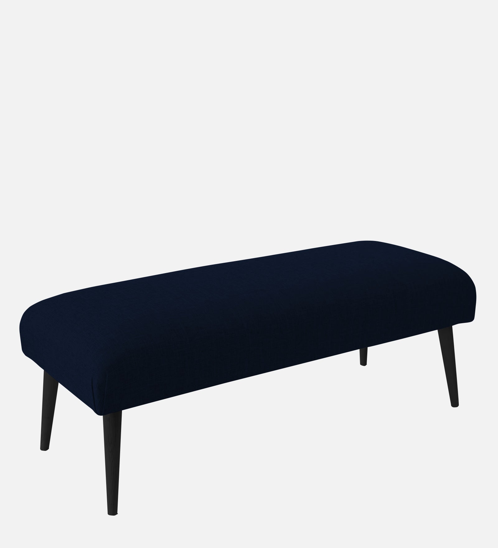 Adon Velvet Bench In Dark Blue Colour