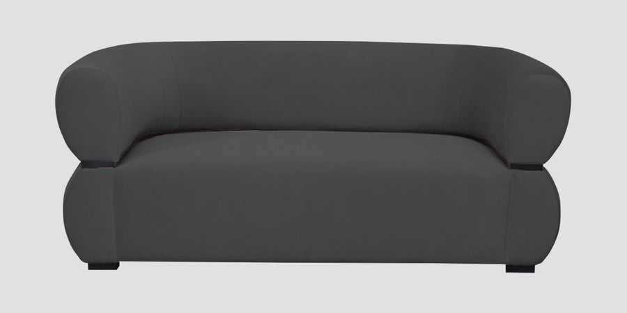 Kula Velvet 2 Seater Sofa In Davy Grey Colour - Febonic Living