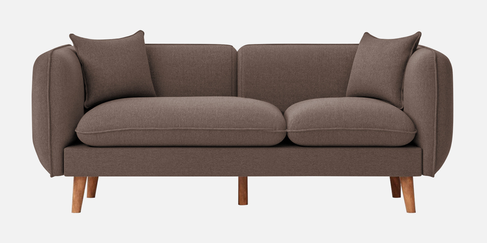 Reva Fabric 2 Seater Sofa In Ginger Brown Colour