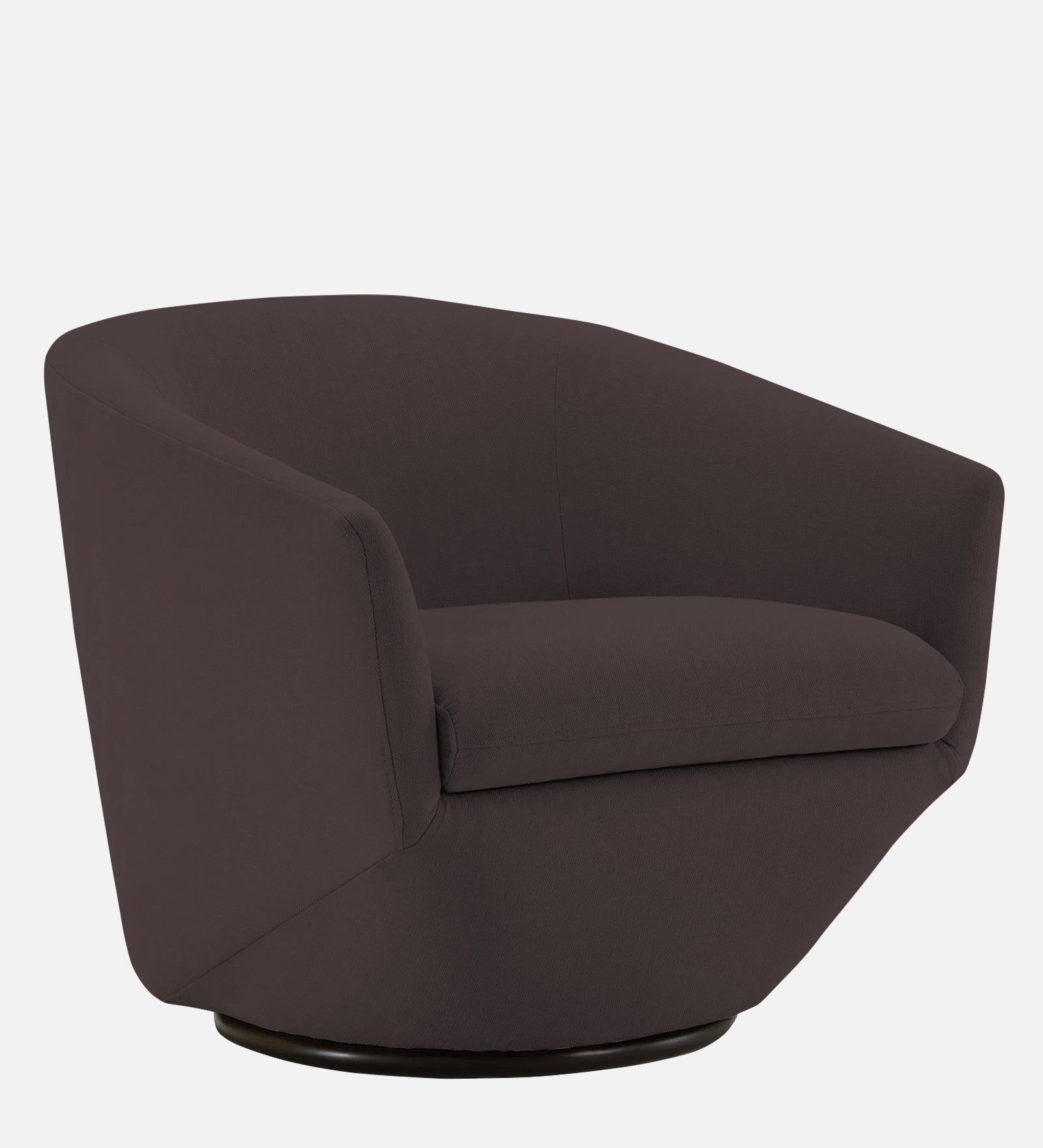 Haddie Velvet Swivel Chair in Mocha Brown Colour