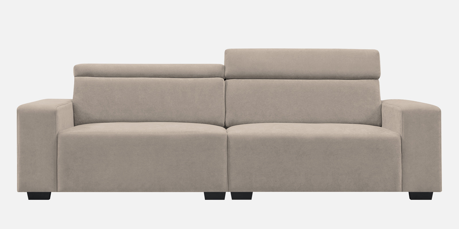 Hiro Fabric 3 Seater Sofa In Oat-Beige Colour