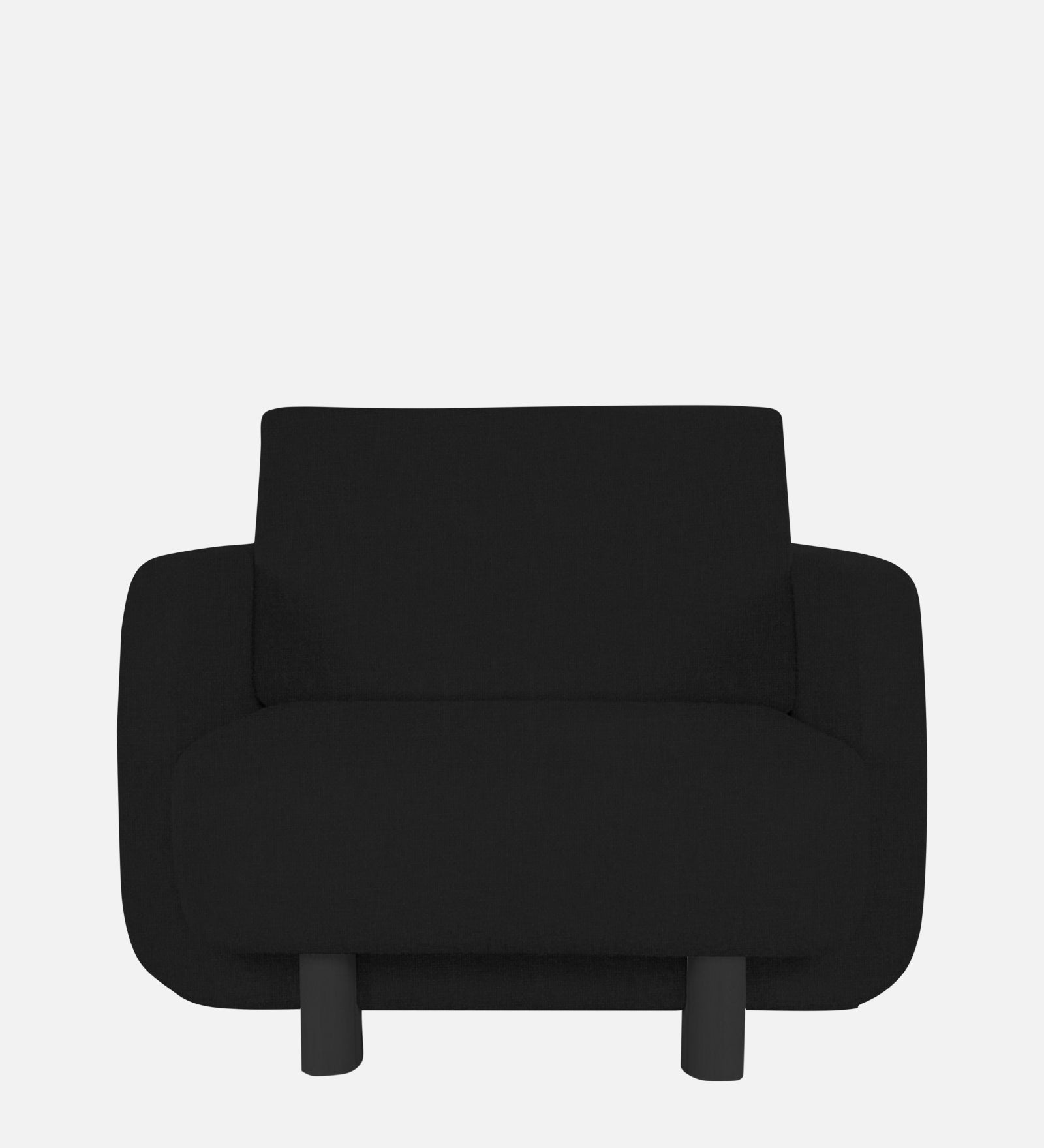 Varu Fabric 1 Seater Sofa In  Zed Black Colour - Febonic Living