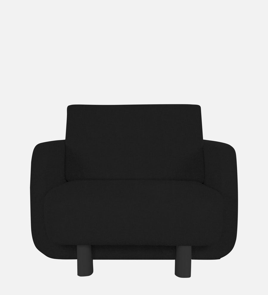 Varu Fabric 1 Seater Sofa In Zed Black Colour - Febonic Living