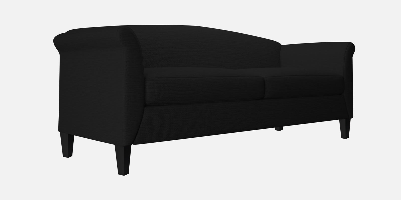 Kimber Fabric 3 Seater Sofa in Zed Black Colour