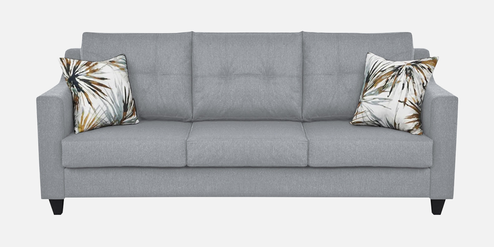 Welly Fabric 3 Seater Sofa In Coin Grey Colour