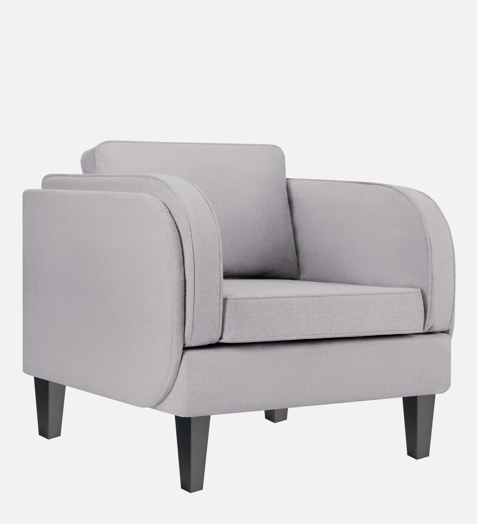 Siddy Fabric 1 Seater Sofa in Lit Grey Colour