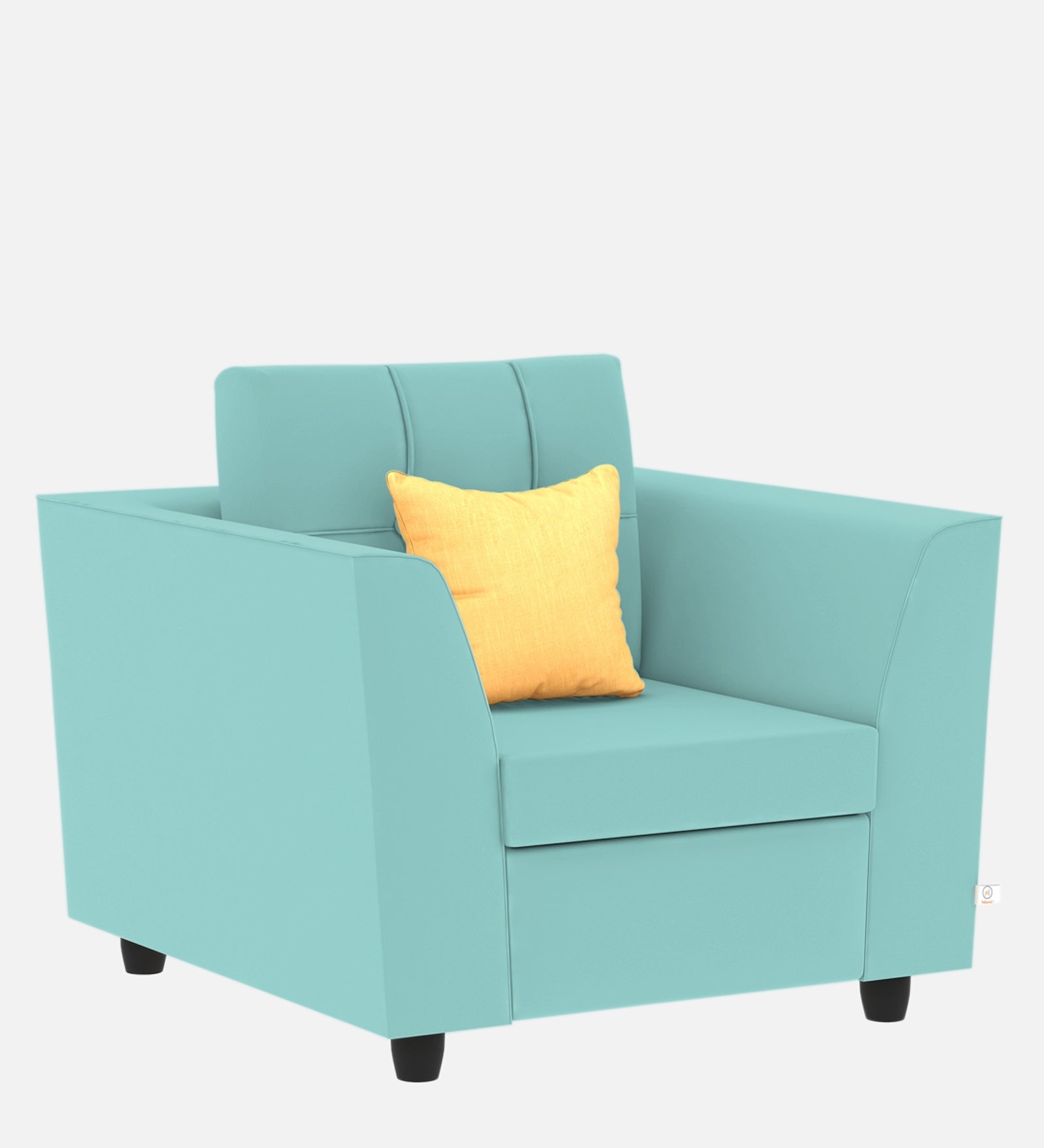 Nestin Velvet 1 Seater Sofa in Barmunda Aqua Colour