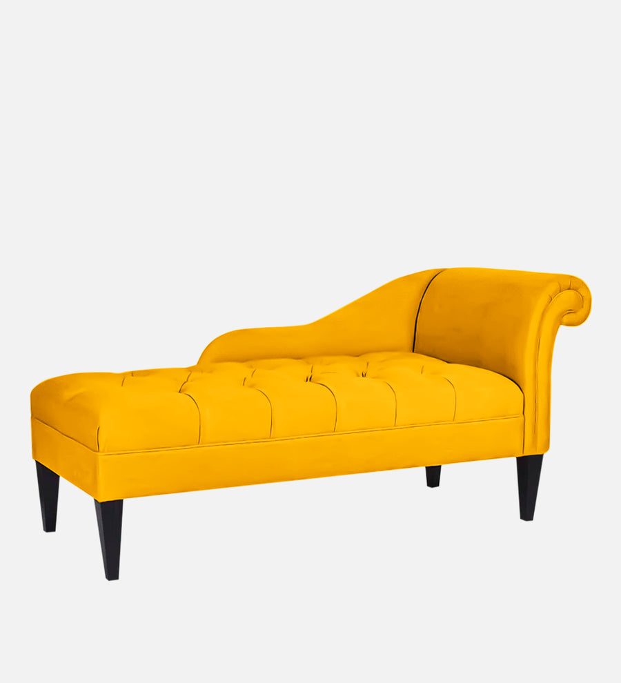 Adria Fabric Lhs Chaise Lounger In Bold Yellow Colour - Febonic Living