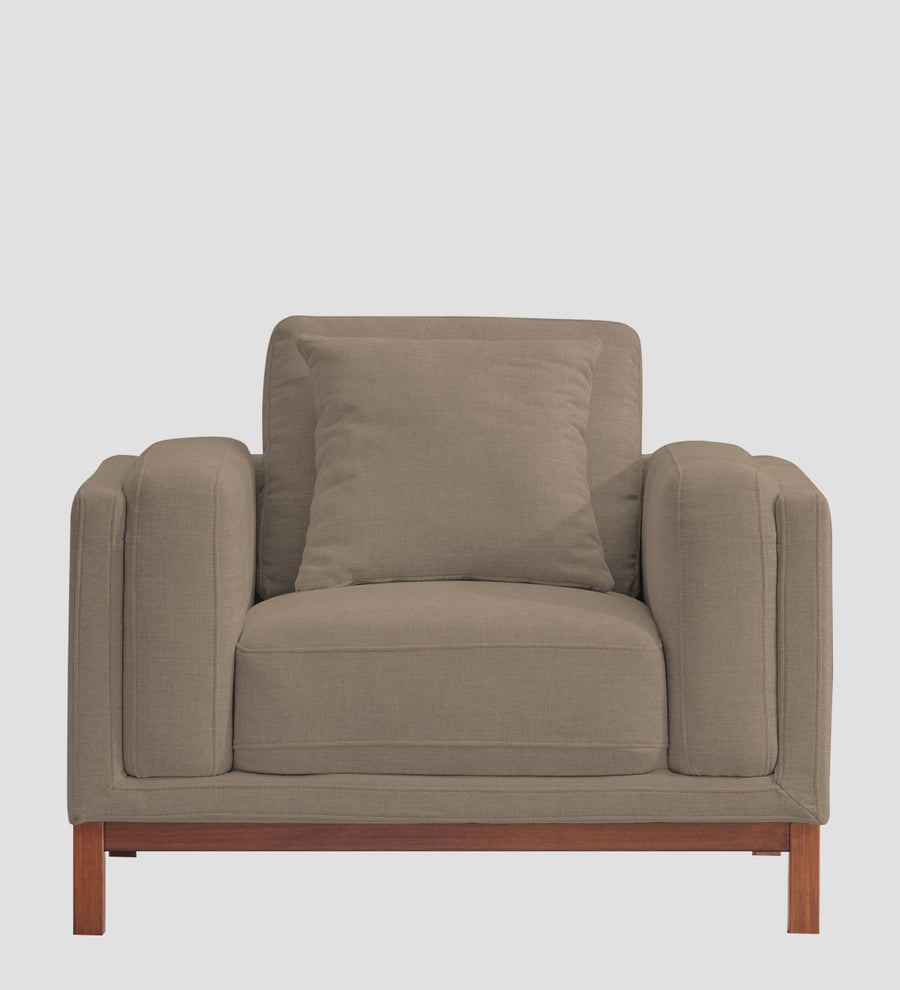 Borry Fabric 1 Seater Sofa In Hazel Beige Colour - Febonic Living