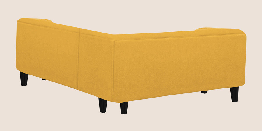 Niki Fabric Corner Sofa In Bold Yellow Colour - Febonic Living
