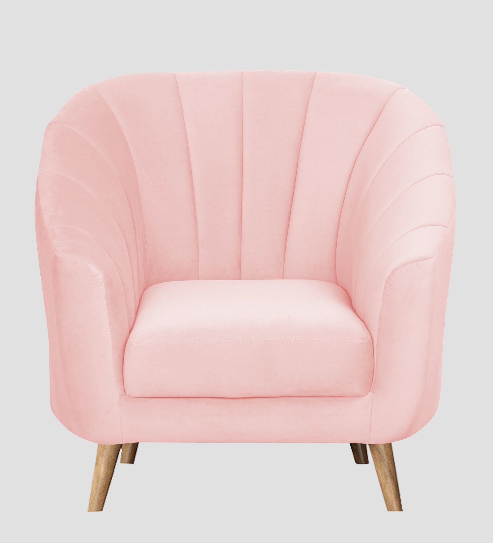 Nancy Velvet 1 Seater Sofa in Millennial Pink Colour