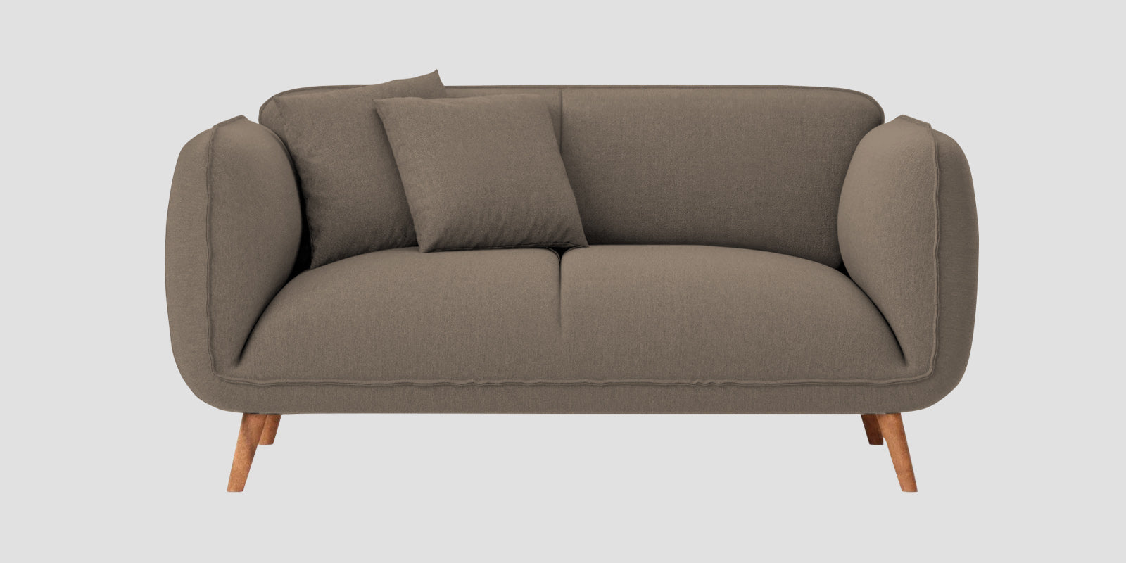 Zia Fabric 2 Seater Sofa In Hazel Beige Colour