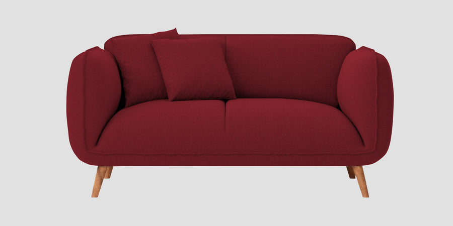 Zia Fabric 2 Seater Sofa In Chilli Red Colour - Febonic Living