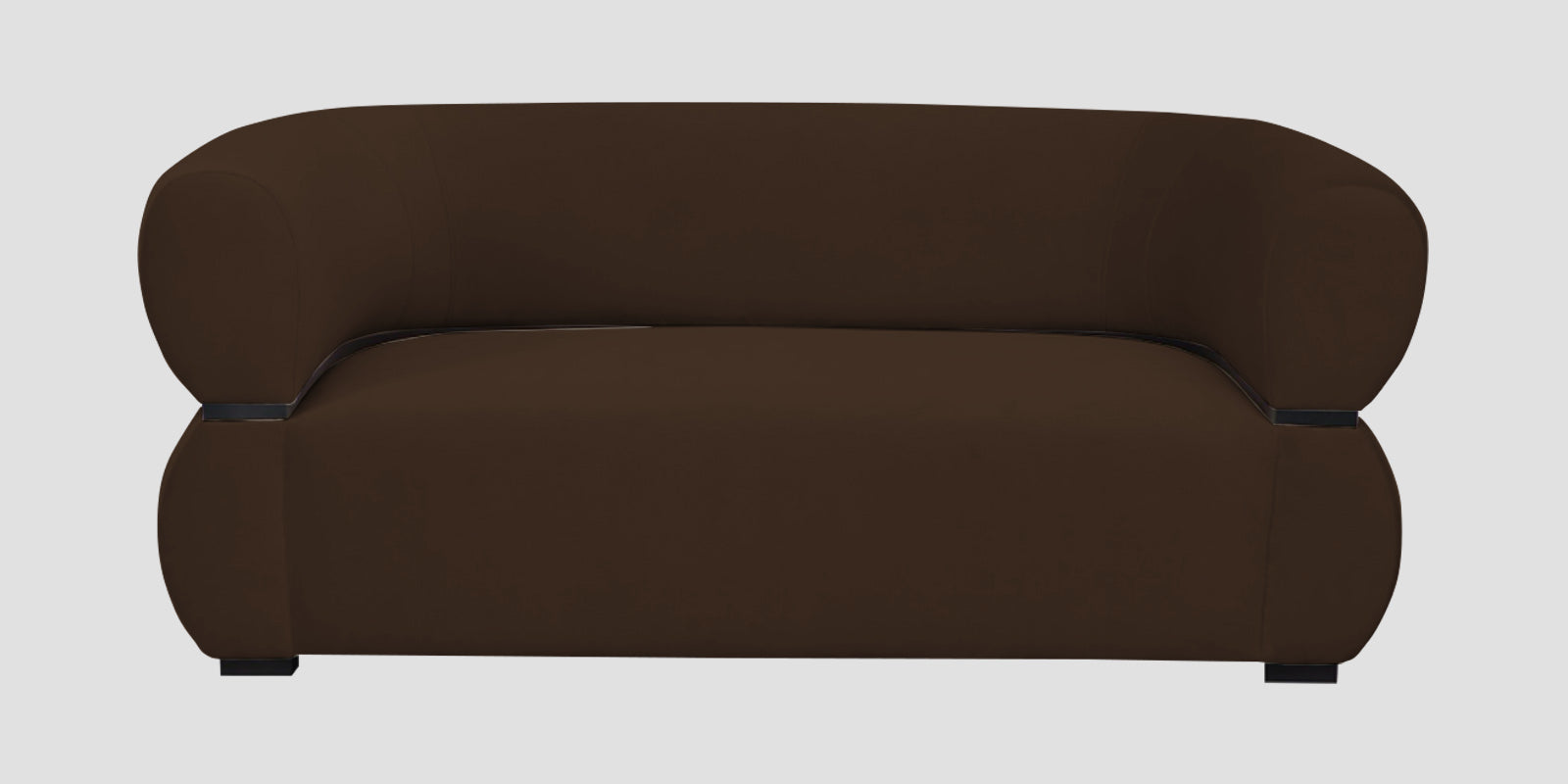 Kula Velvet 2 Seater Sofa In Cholocate Brown Colour