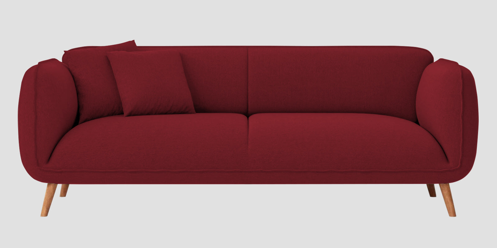 Zia Fabric 3 Seater Sofa In Chilli Red Colour