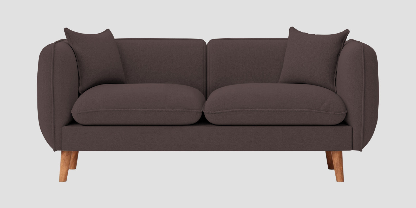Reva Fabric 2 Seater Sofa In Night Brown Colour - Febonic Living