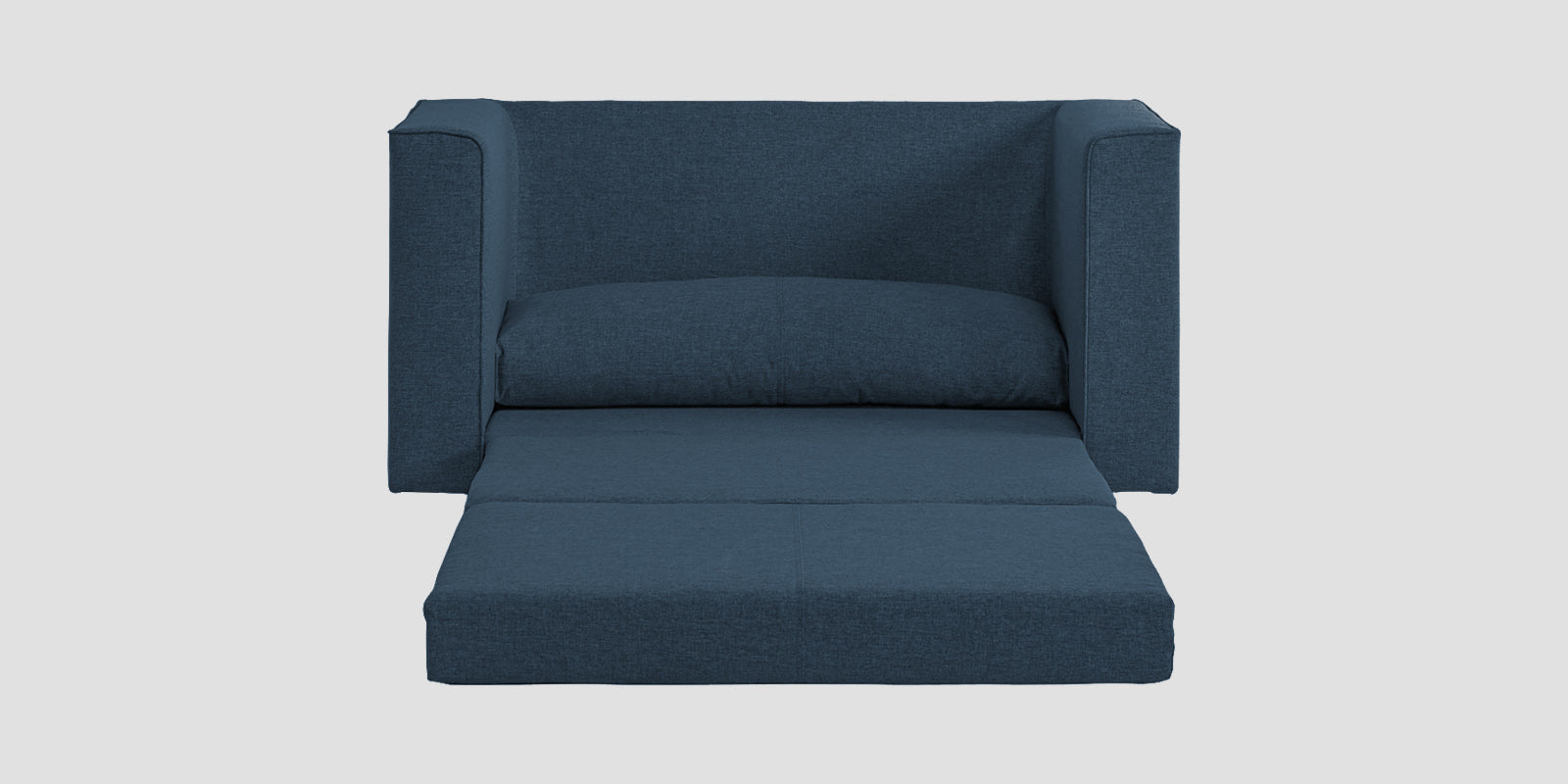 Kenia Fabric 2 Seater Foldable Sofa Cum Bed In Light Blue Colour - Febonic Living
