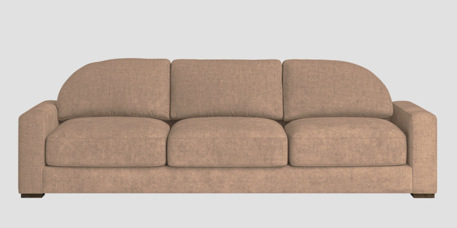 Dara Fabric 3 Seater Sofa In Cookie Beige Colour - Febonic Living